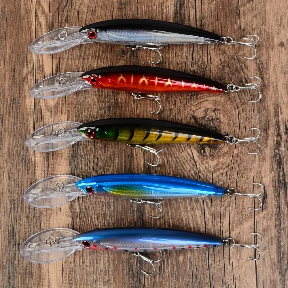 Lot De 5 Leurres De Surface Minnows 17 Cm — photo 2
