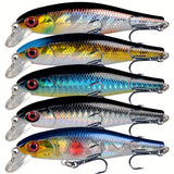 Lot De 5 Leurres Flottants Minnow 8,5 Cm 9 G