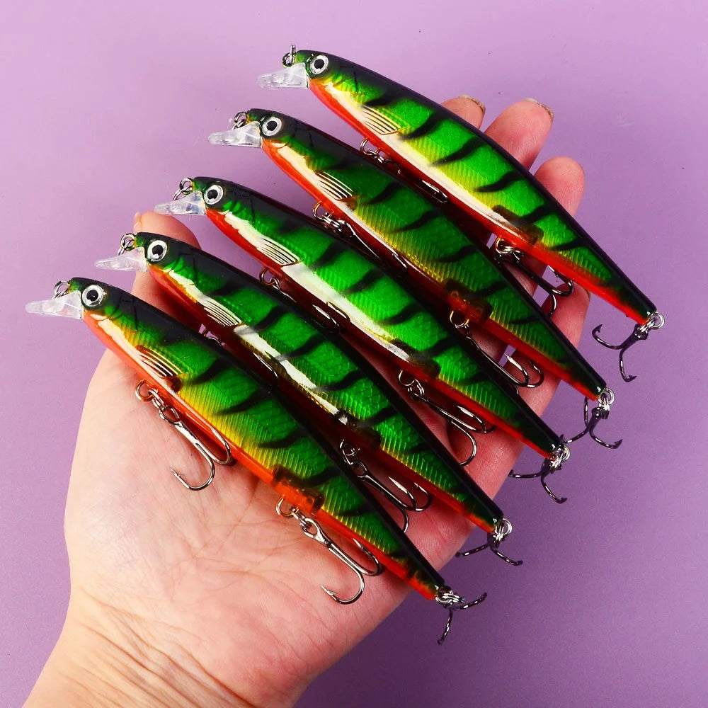 Lot De 5 Leurres Minnow Plongeants Pour Pêche