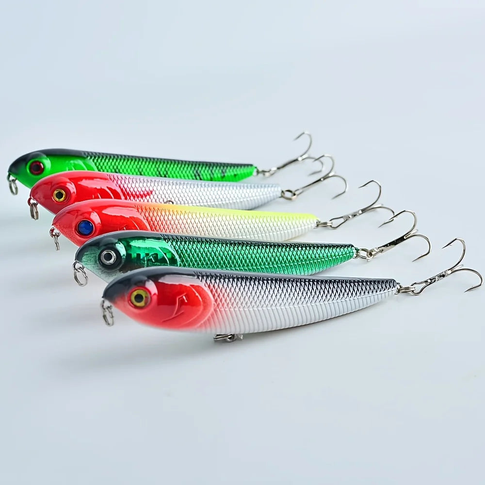 Lot de 5 Leurres Pencil Bait Flottants