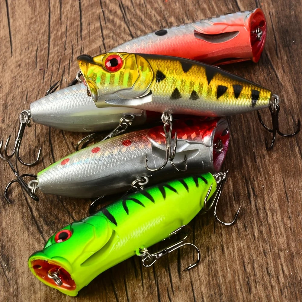 Lot De 5 Leurres Popper Flottants 6,5 Cm — photo 3
