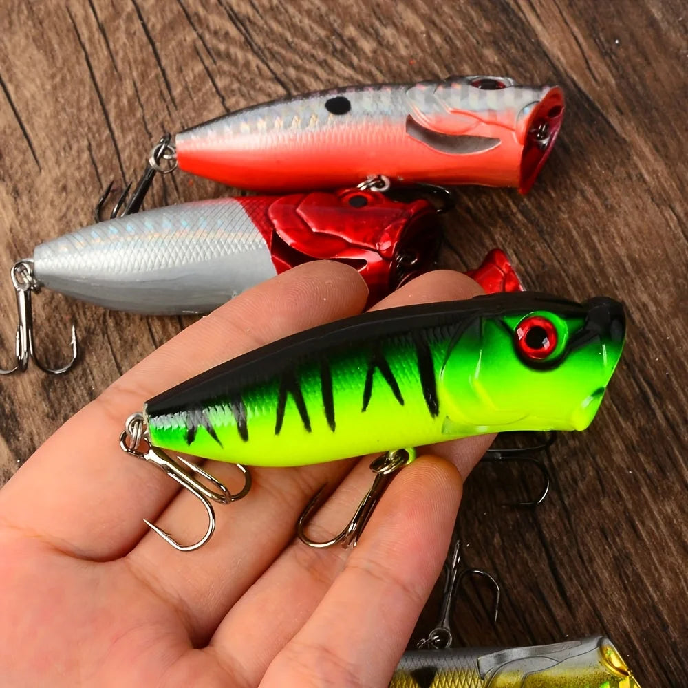 Lot De 5 Leurres Popper Flottants 6,5 Cm — photo 7