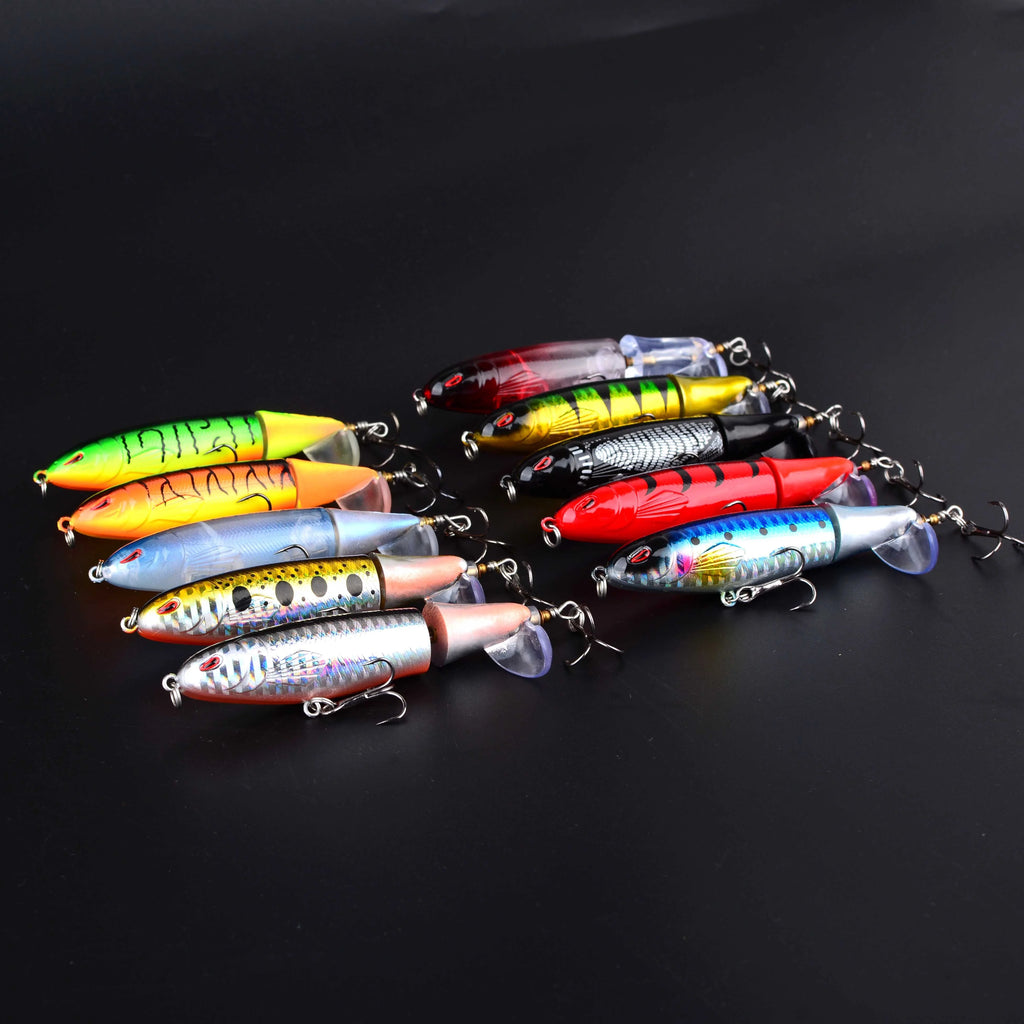 Lot De 5 Leurres Popper Topwater À Hélice — photo 4