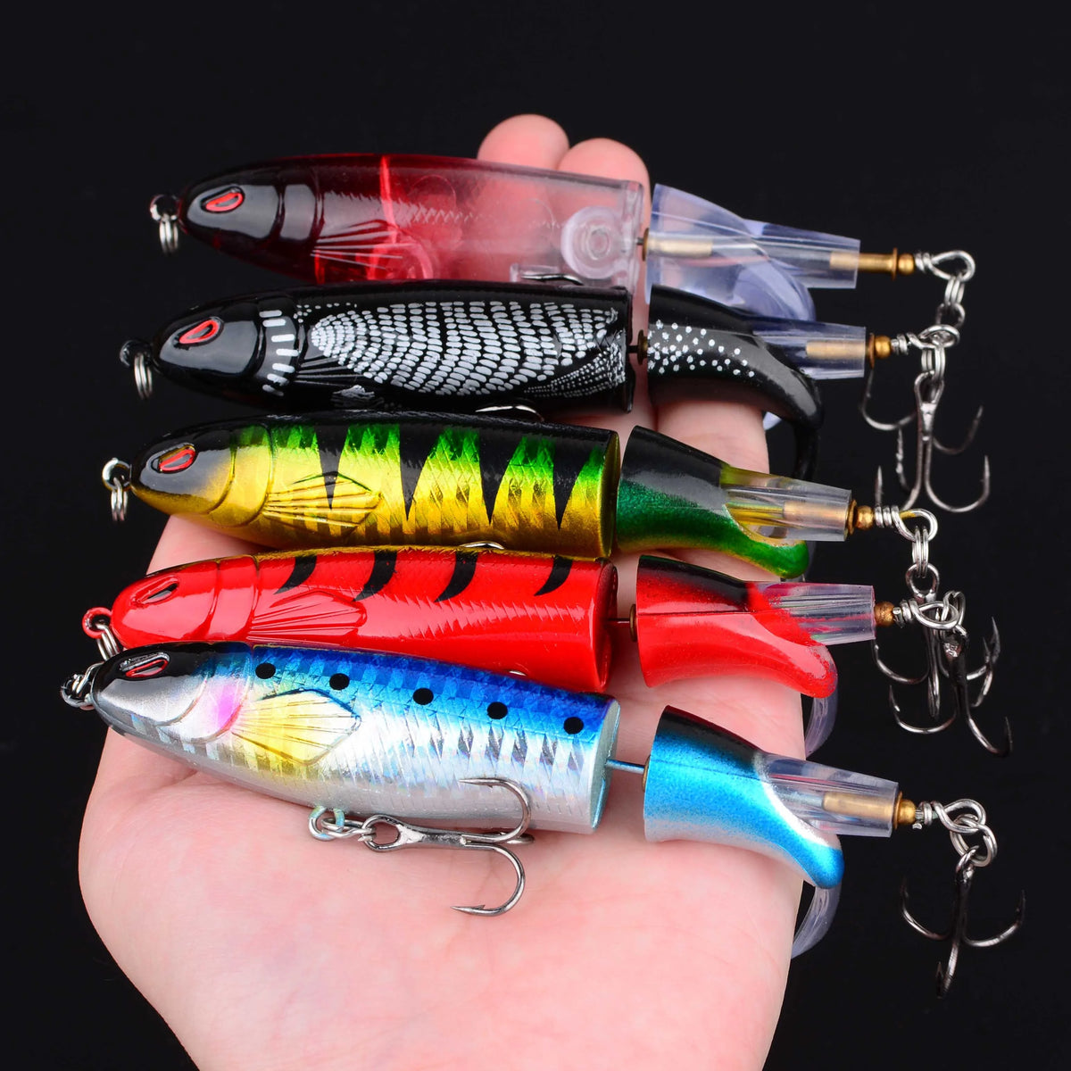 Lot De 5 Leurres Popper Topwater À Hélice — photo 7