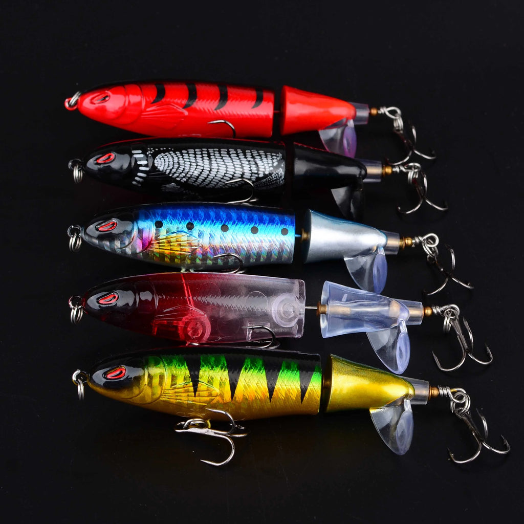 Lot De 5 Leurres Popper Topwater À Hélice — photo 8