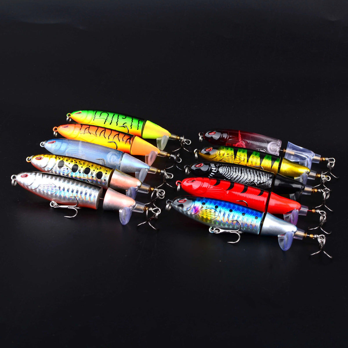 Lot De 5 Leurres Popper Topwater À Hélice — photo 9