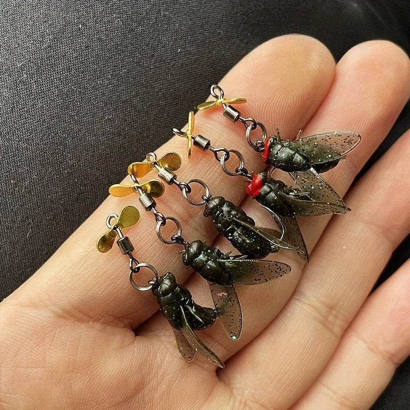 Lot de 5 Leurres Souples Bioniques avec Hélice — photo 2