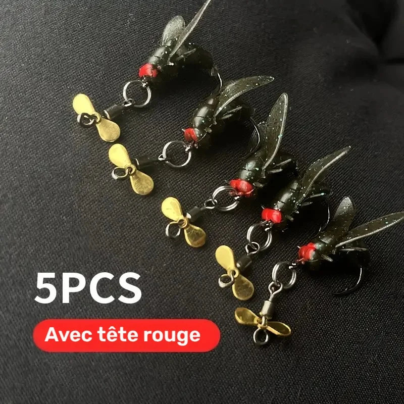 Lot de 5 Leurres Souples Bioniques avec Hélice — photo 5