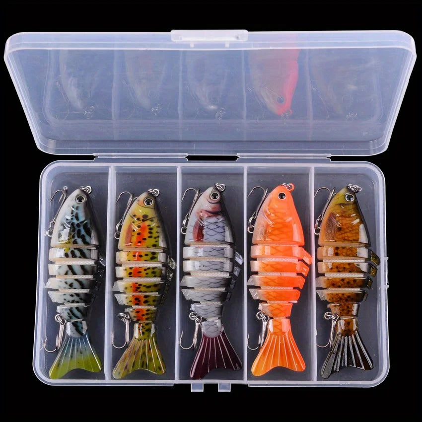 Lot de 5 Leurres Souples Multi-Sections pour Brochet — photo 14