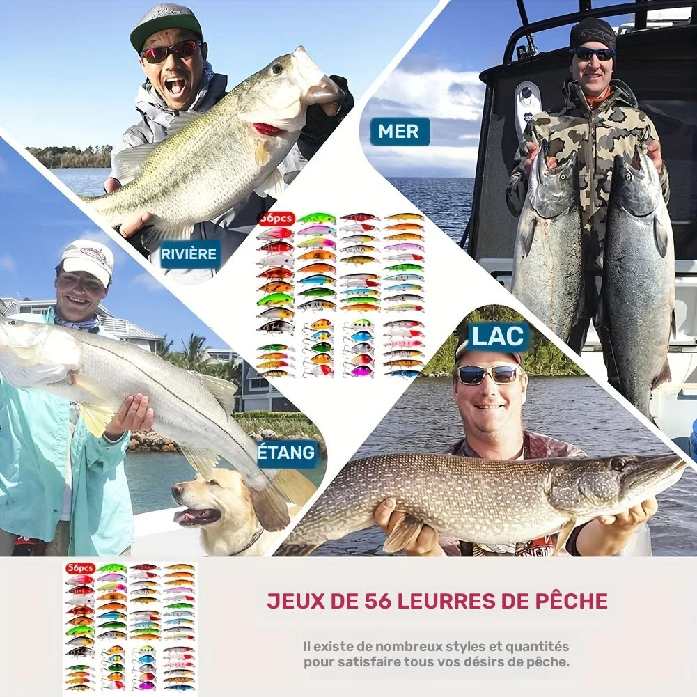Lot De 56 Leurres De Pêche Mixtes — photo 10