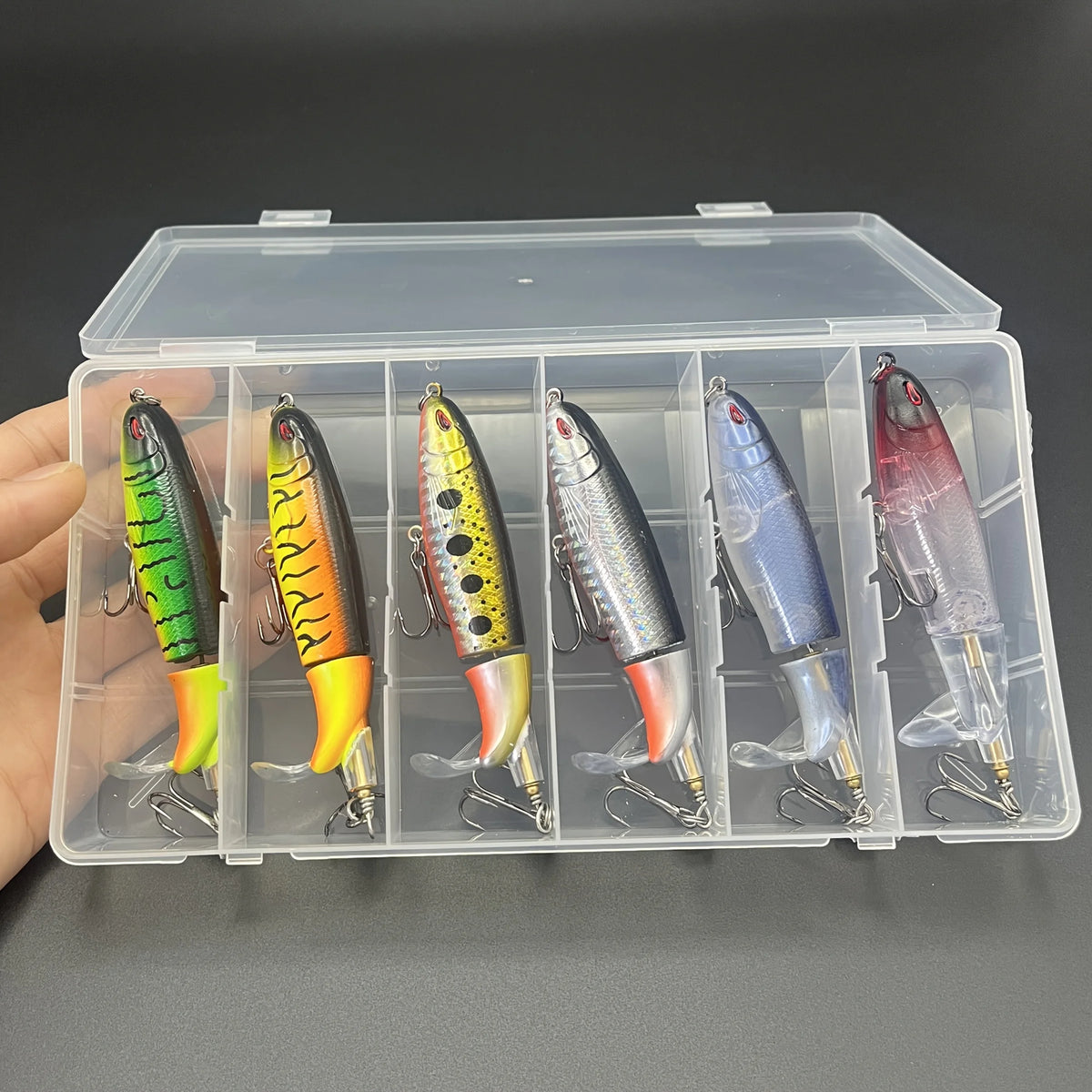 Lot De 6 Leurres Crayon À Surface Avec Queue Rotative — illustration 3 Image