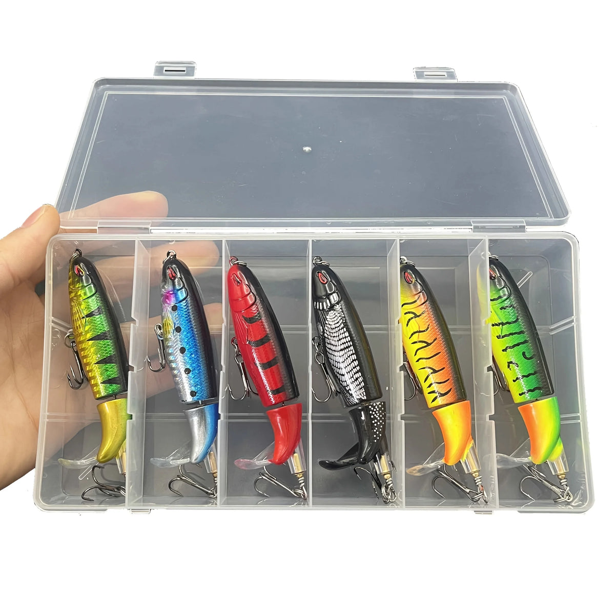 Lot De 6 Leurres De Pêche Popper Surface