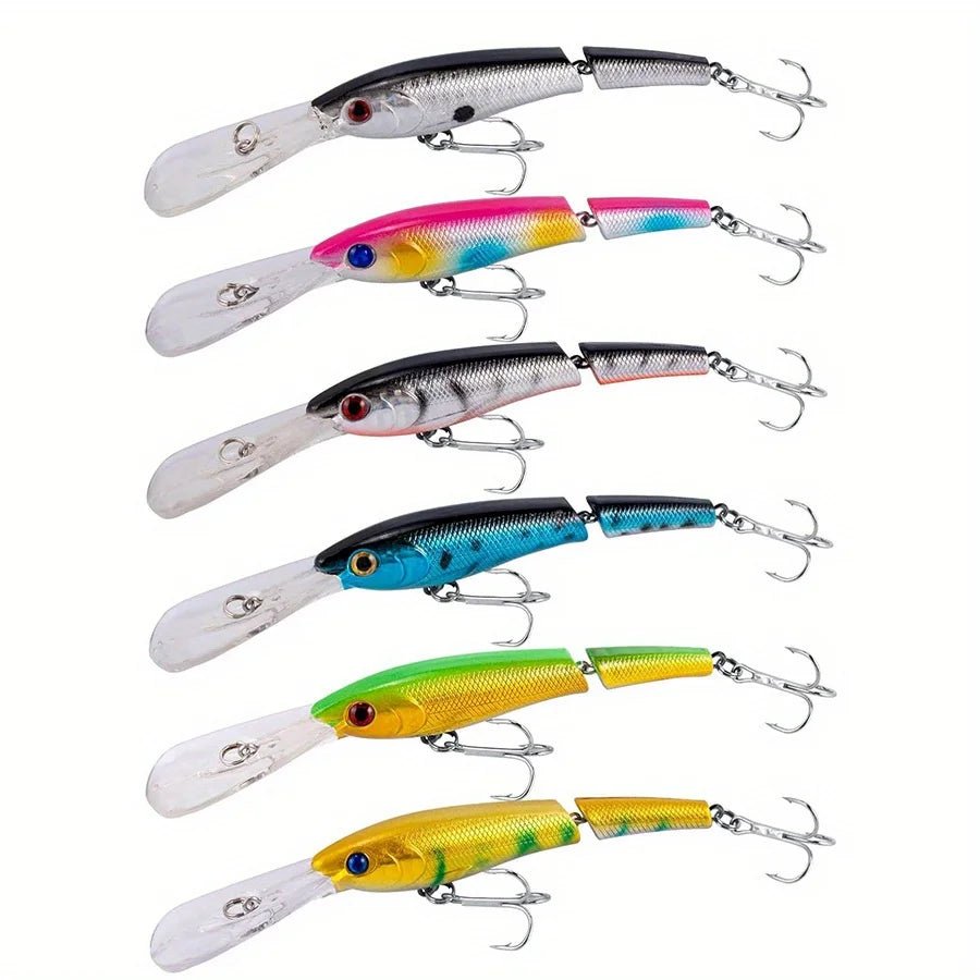Lot De 6 Leurres Jerkbait Minnow Articulés
