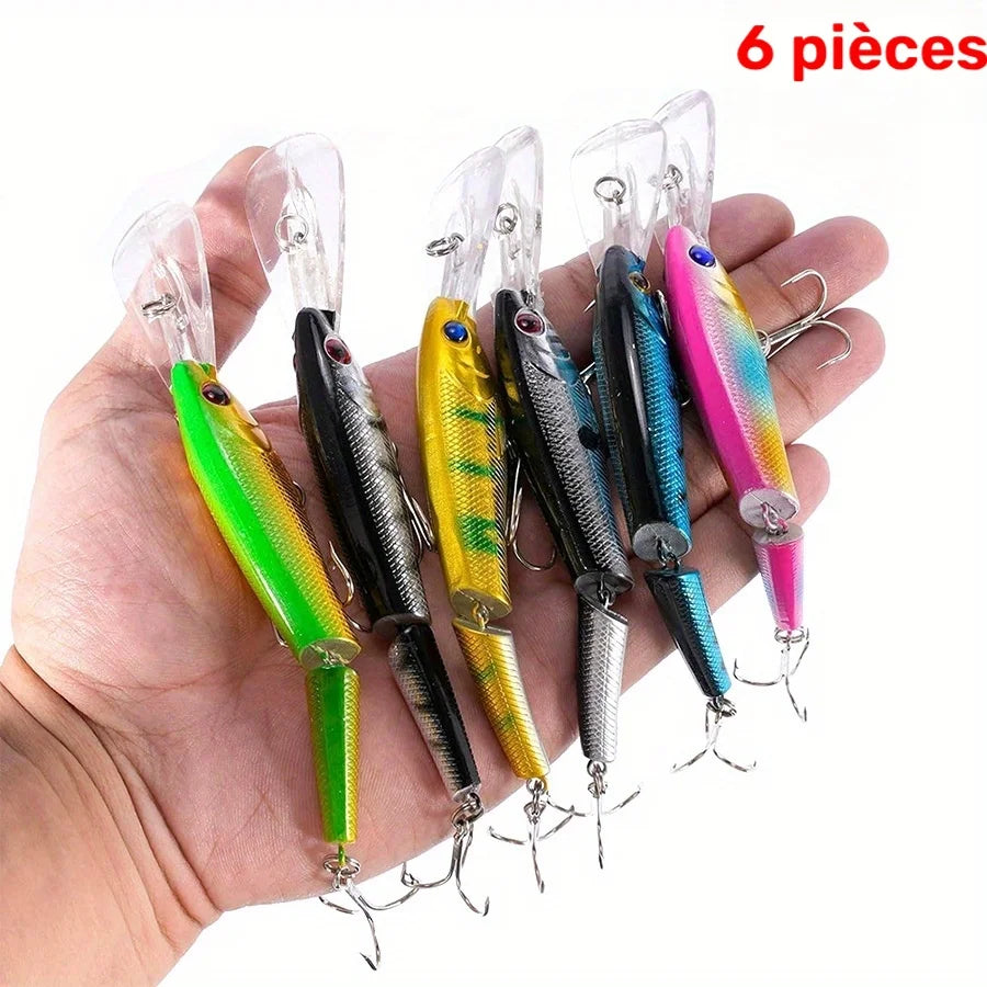 Lot De 6 Leurres Jerkbait Minnow Articulés — photo 5