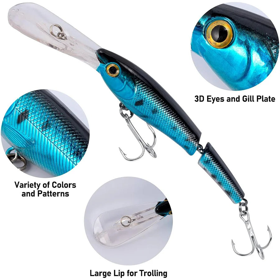 Lot De 6 Leurres Jerkbait Minnow Articulés — photo 7