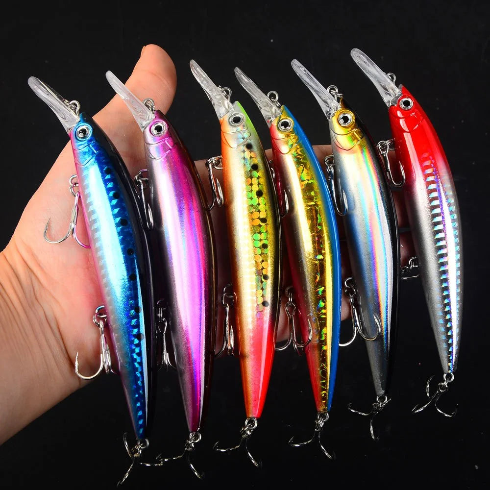Lot De 6 Leurres Minnow Plongeants Pour La Pêche