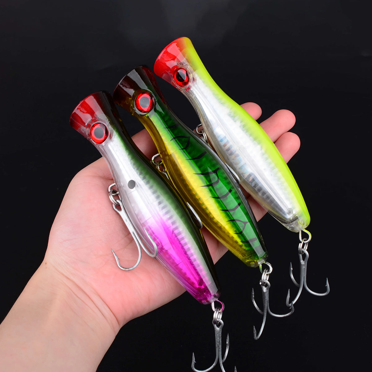 Lot de 6 Leurres Popper pour Pêche en Eau Salée — photo 3