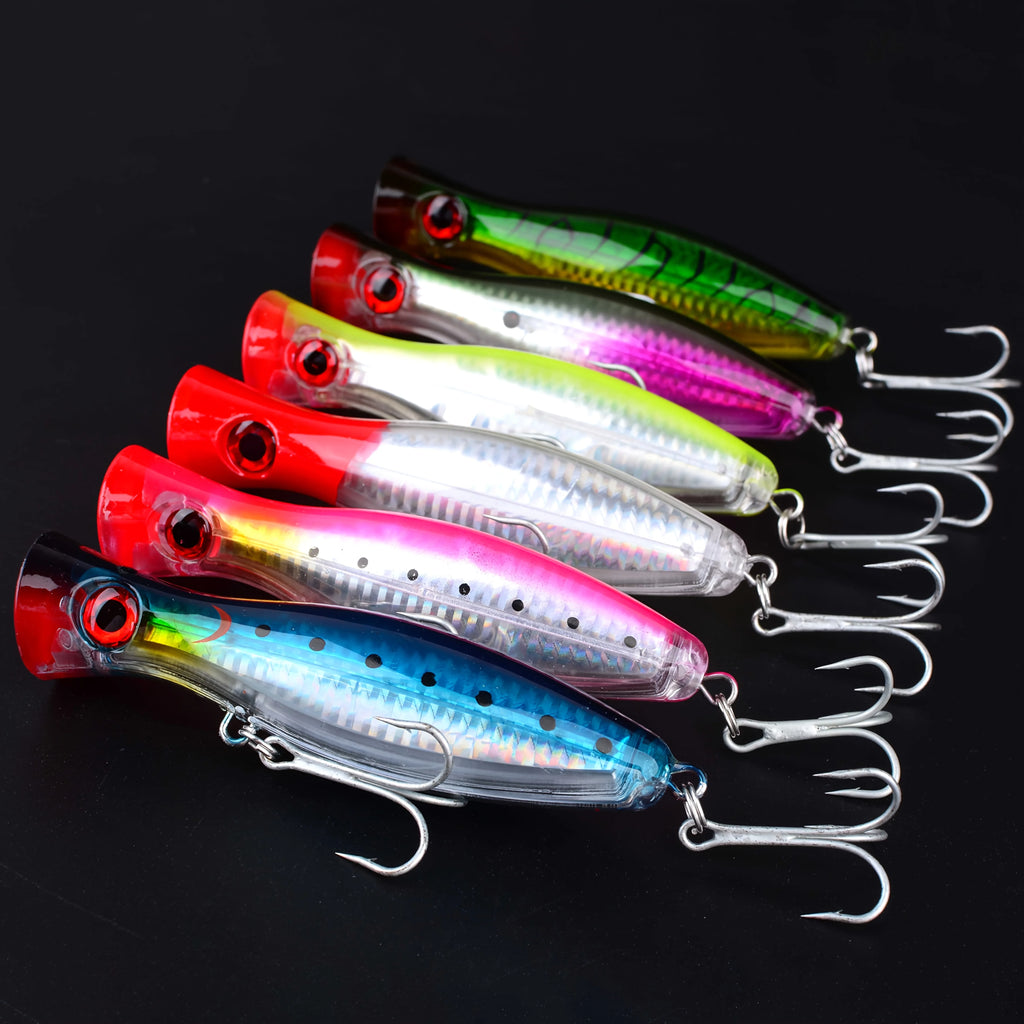 Lot de 6 Leurres Popper pour Pêche en Eau Salée — photo 5