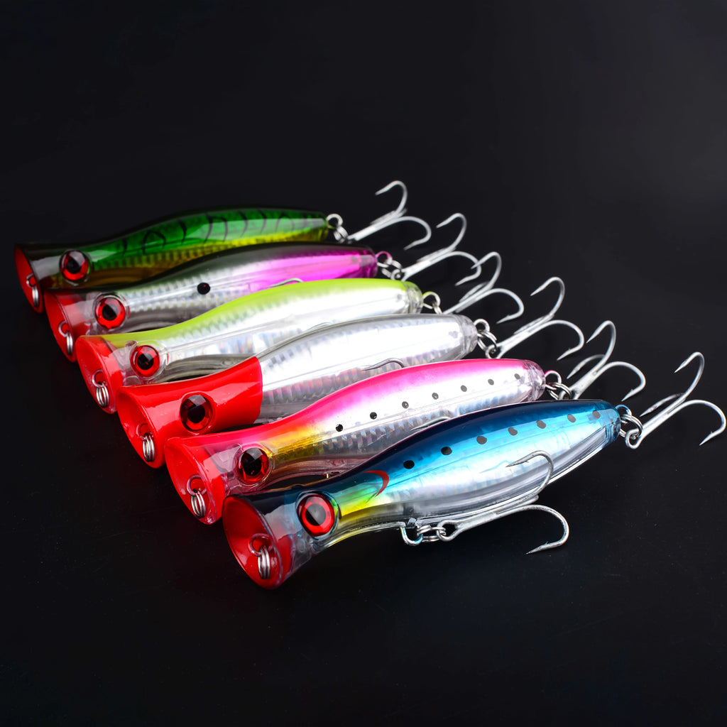 Lot de 6 Leurres Popper pour Pêche en Eau Salée — photo 6