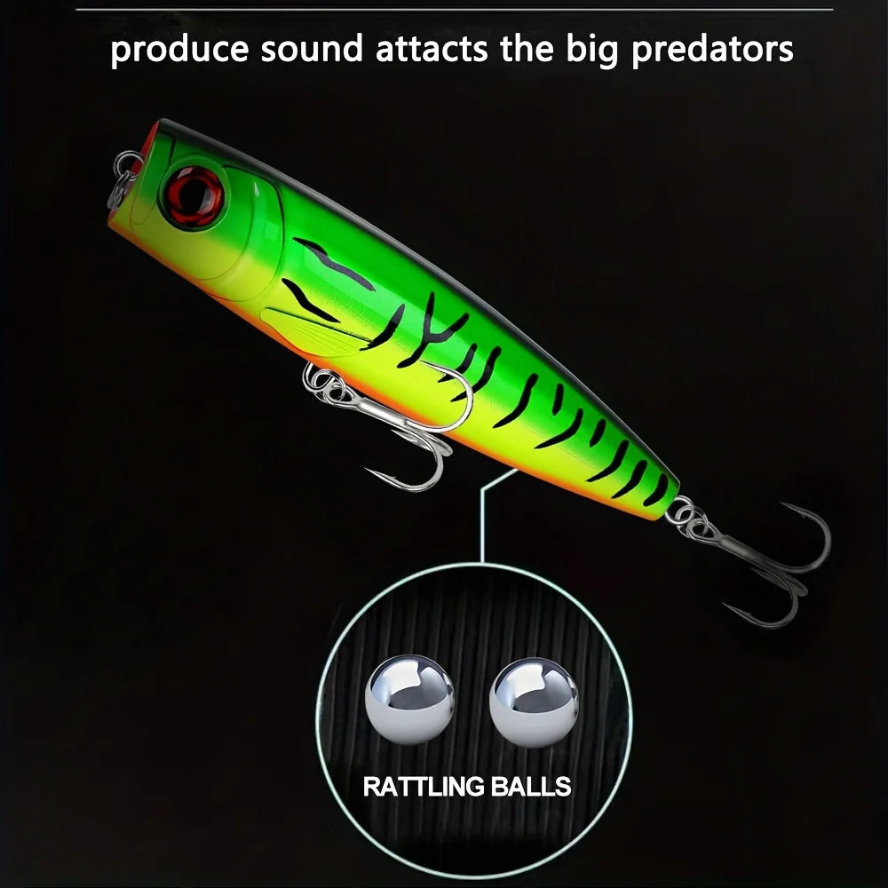 Lot De 6 Leurres Popper Topwater 59 G — photo 5