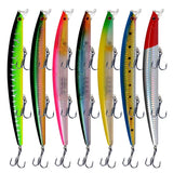 Lot De 7 Leurres Minnow Pour Pêche En Eau Salée