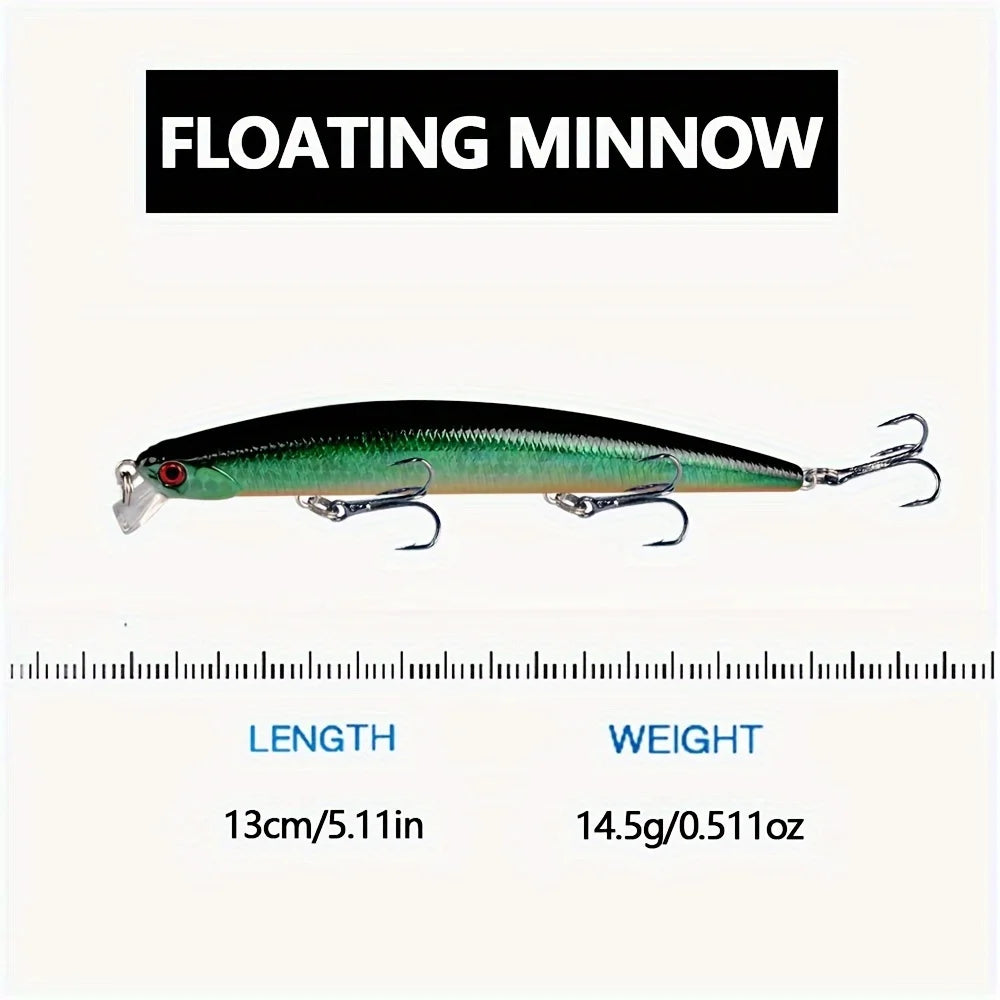 Lot De 8 Leurres Minnow Flottants À Yeux 3D — photo 4