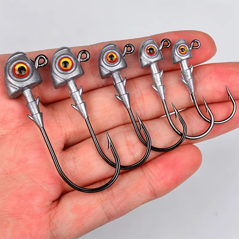 Lot De Têtes De Jig Pour Pêche Avec Yeux 3D — photo 2