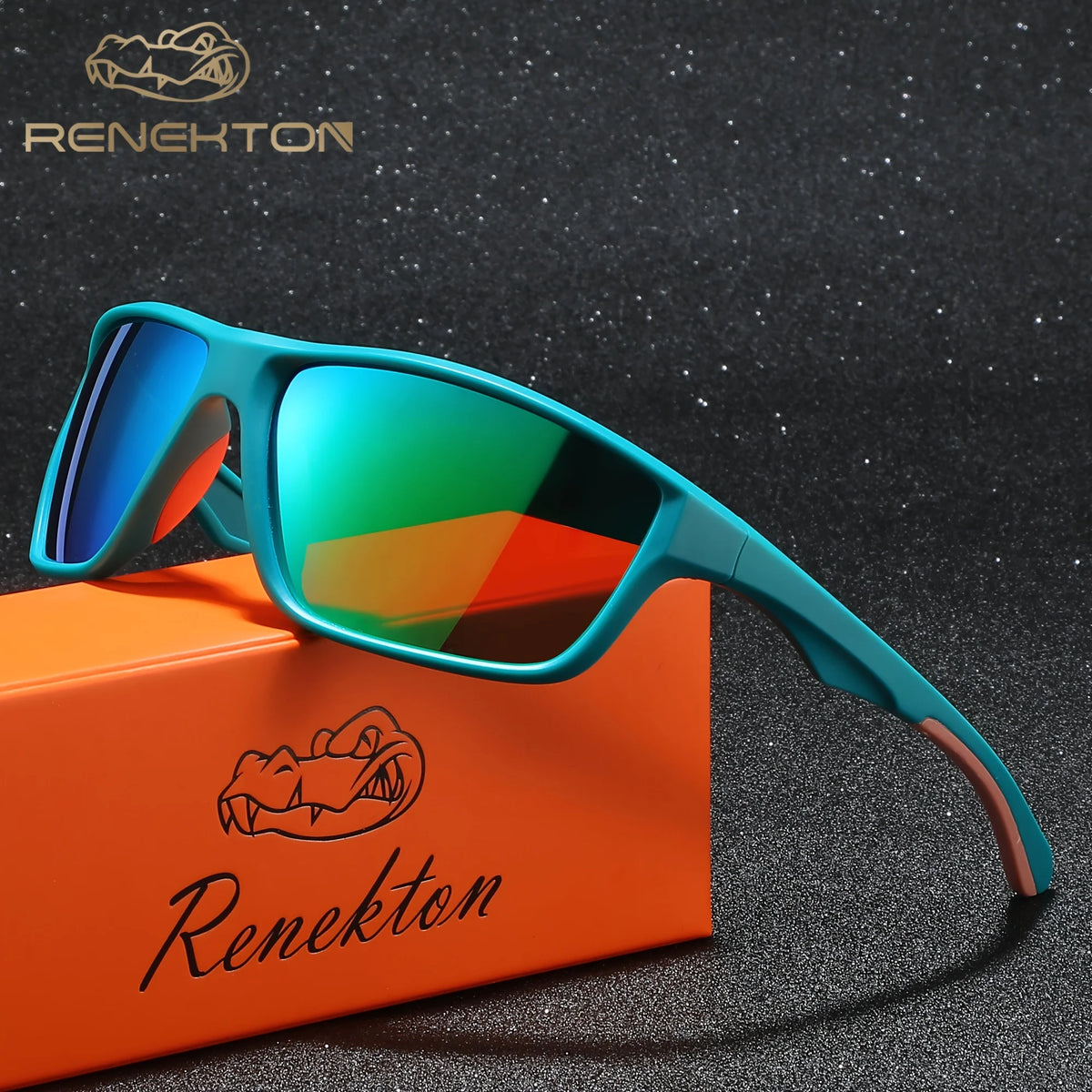 Lunettes de Soleil Polarisées Gris Dégradé pour Homme — Vert Monture Vert, photo 3
