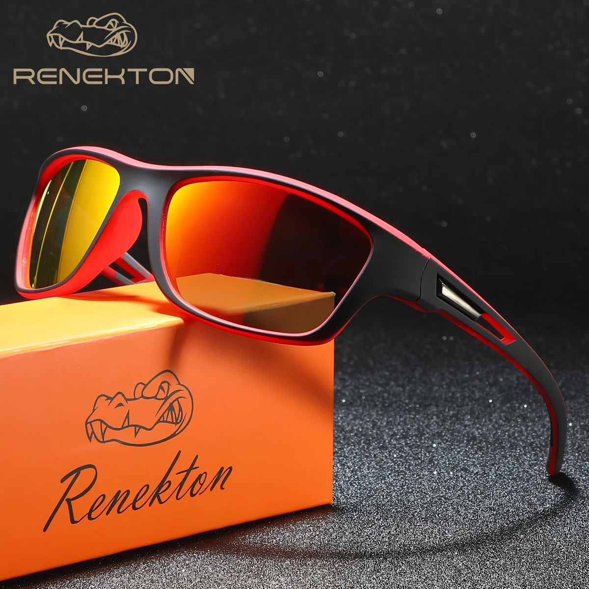 Lunettes De Soleil Polarisées Homme UV400 Décontractées — Rouge