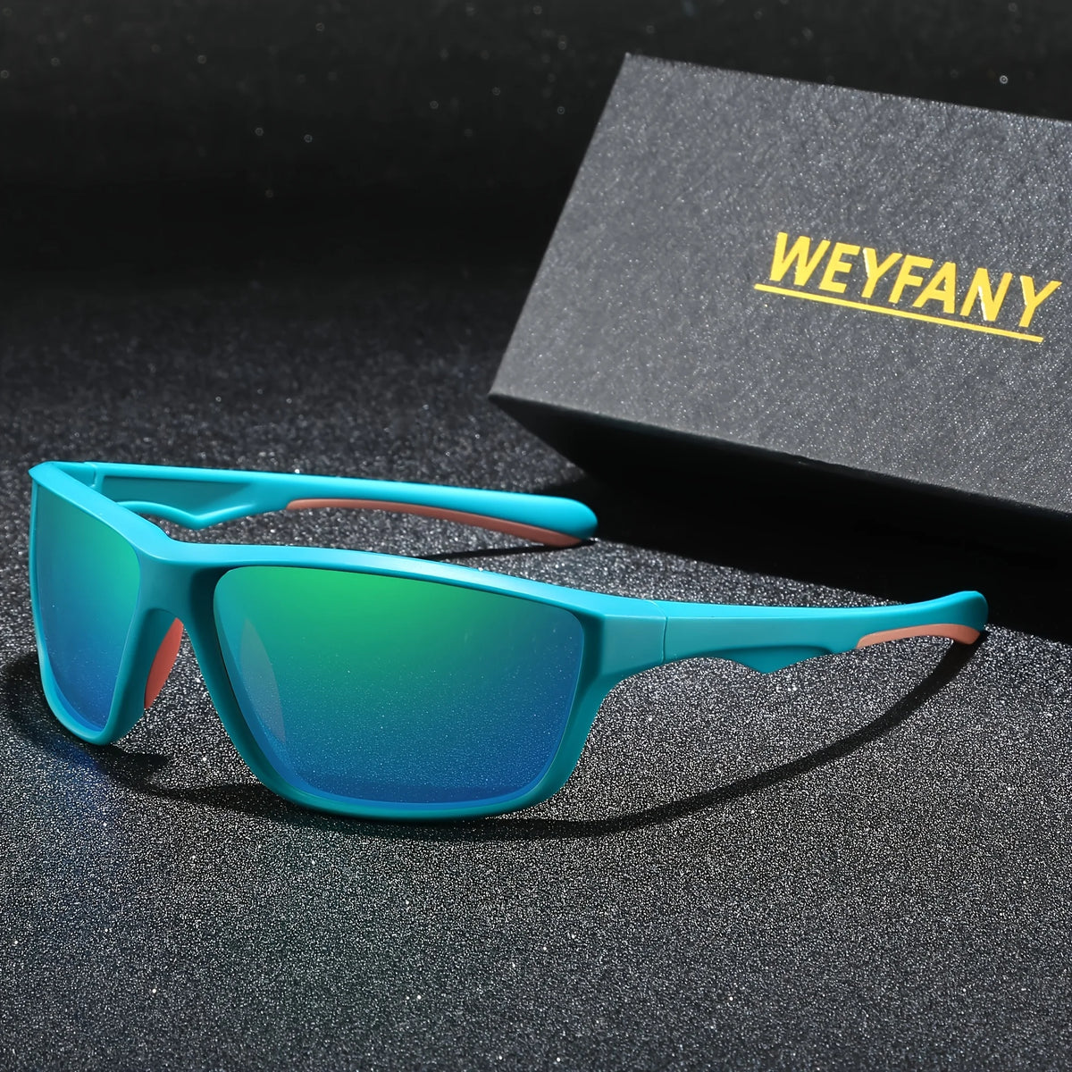 Lunettes De Soleil Polarisées Oversize En Polycarbonate — Turquoise Vert Miroité, photo 2