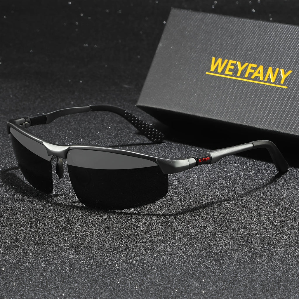 Lunettes de Soleil Polarisées Sans Monture en Aluminium-Magnésium — Gris Pistolet, photo 10