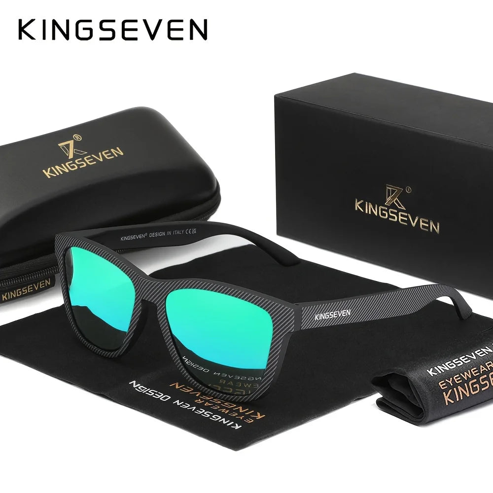 Lunettes De Soleil Polarisées Sport Décontractées — Noir Vert Miroir