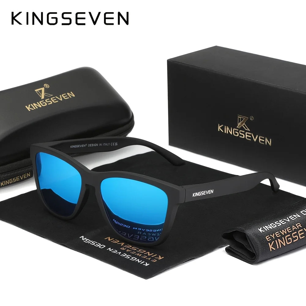 Lunettes De Soleil Polarisées Sport Décontractées — Noir Bleu Miroir, photo 9