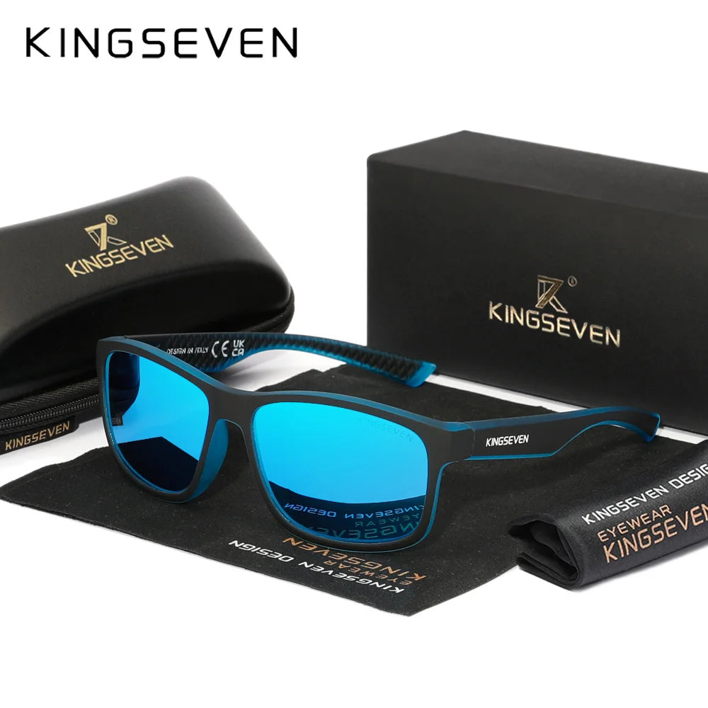 Lunettes Polarisées Décontractées en Polycarbonate — Bleu Bleu, photo 3