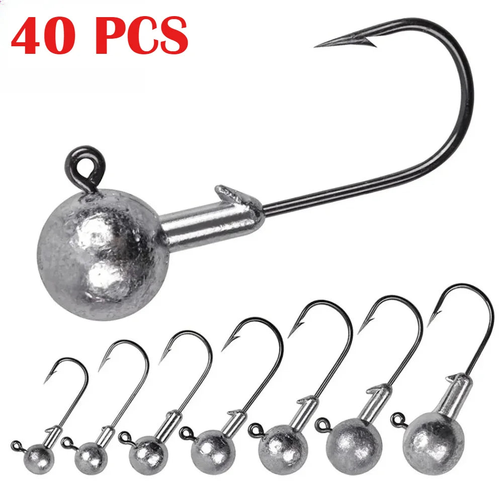 Matériel De Pêche Avec Têtes De Jig Et Leurres