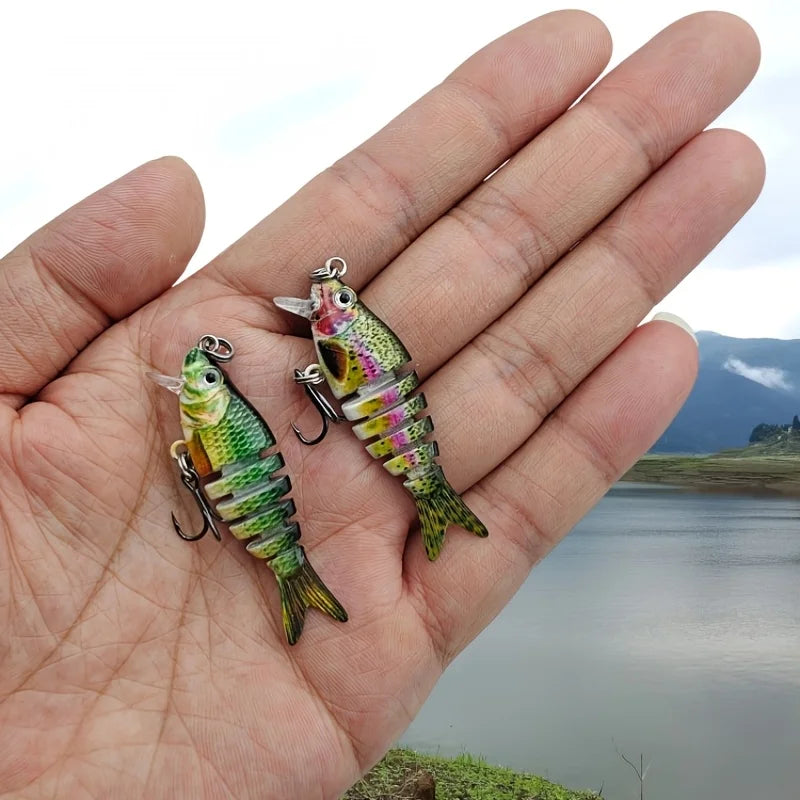Mini Leurre Swimbait Souple Multi-Segments — 2 Pièces, photo 9
