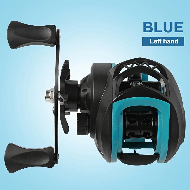Moulinet Baitcasting LC200 en Métal 7.2:1 — Bleu Main Gauche, photo 10
