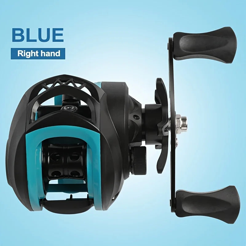 Moulinet Baitcasting LC200 en Métal 7.2:1 — Bleu Main Droite, photo 11