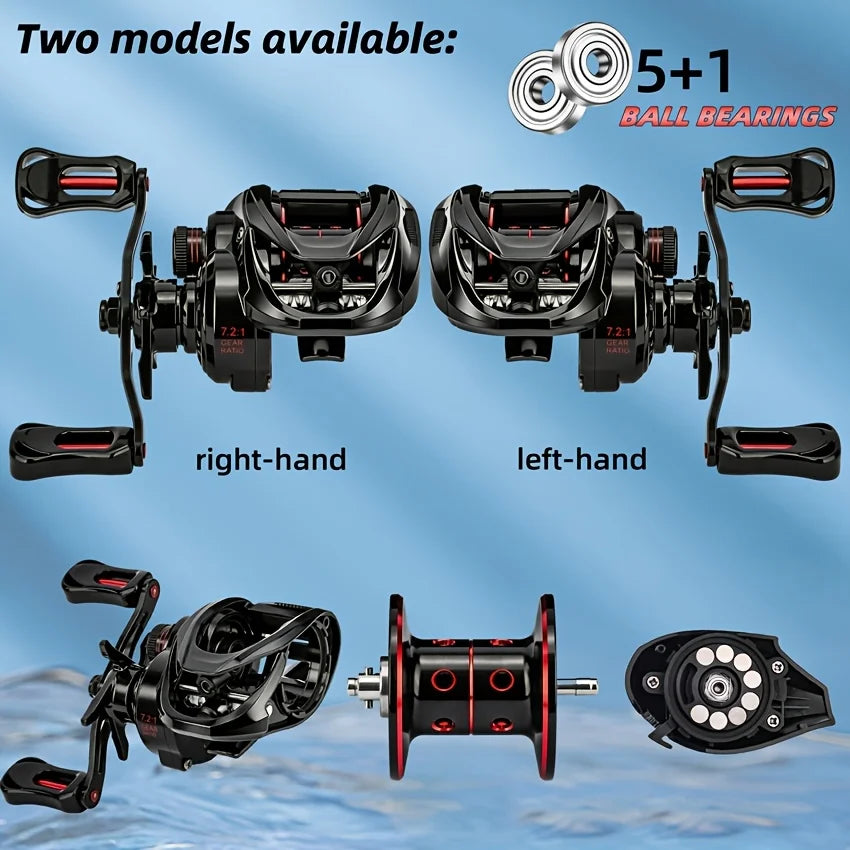 Moulinet Baitcasting Léger 7.2:1 avec Freinage Précis — photo 5