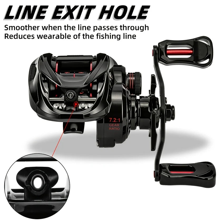 Moulinet Baitcasting Léger 7.2:1 avec Freinage Précis — photo 7