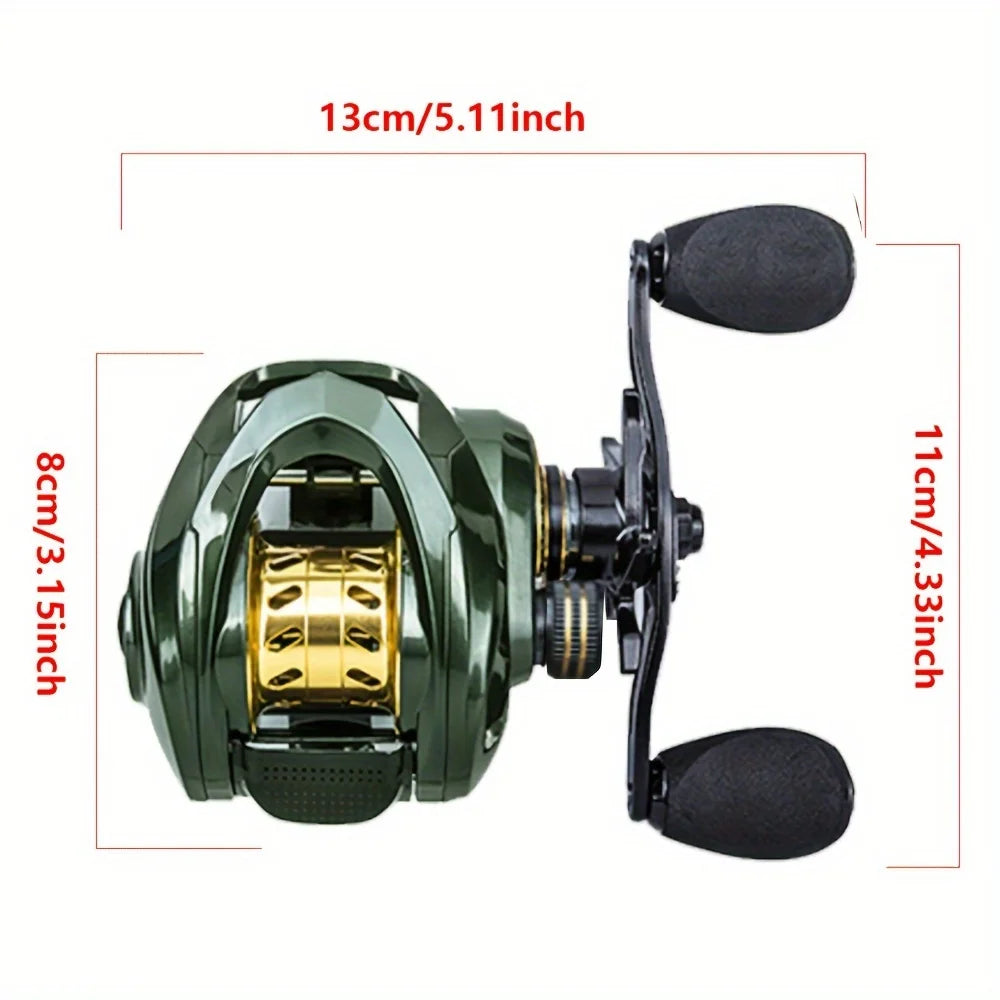 Moulinet Baitcasting Robuste À Bobine Plate Et Profonde — photo 2