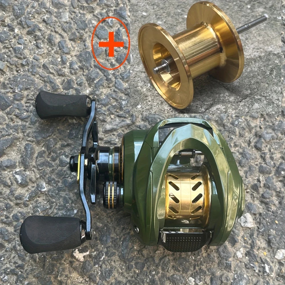 Moulinet Baitcasting Robuste À Bobine Plate Et Profonde — Moulinet Main Gauche, photo 10