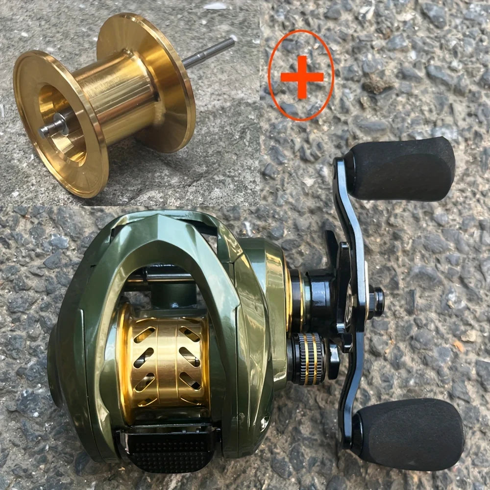 Moulinet Baitcasting Robuste À Bobine Plate Et Profonde — Moulinet Main Droite, photo 11