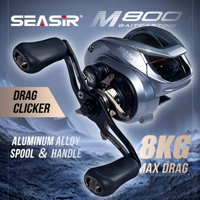 Moulinet Baitcasting SeaSir M800 à Haute Vitesse