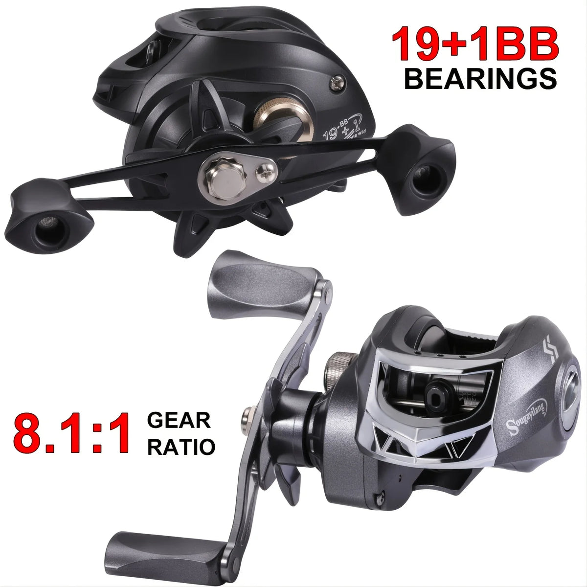 Moulinet De Pêche Baitcasting En Aluminium Ambidextre — photo 4