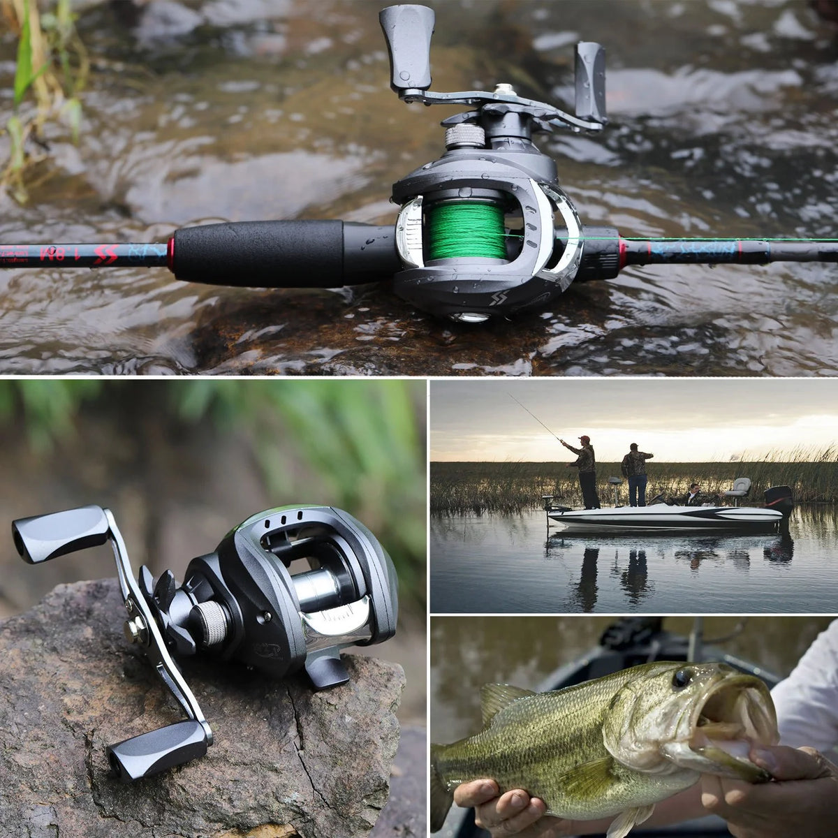 Moulinet De Pêche Baitcasting En Aluminium Ambidextre — photo 17