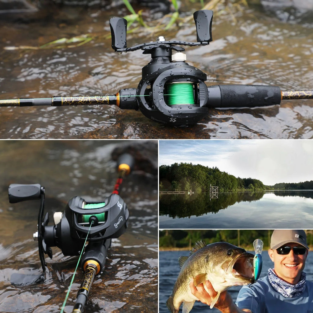 Moulinet De Pêche Baitcasting En Aluminium Ambidextre — photo 18