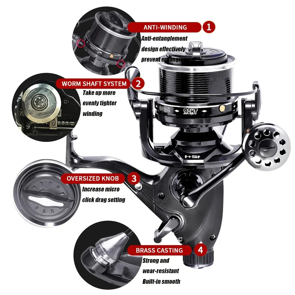 Moulinet Rotatif Carpe en Alliage d’Aluminium — Moulinet 4000, photo 6