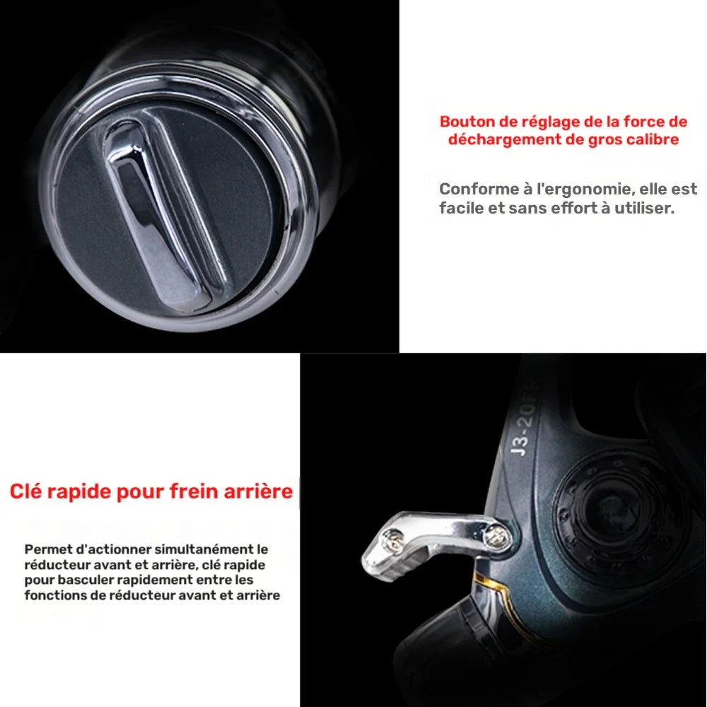 Moulinet Rotatif en Acier Inoxydable pour Pêche