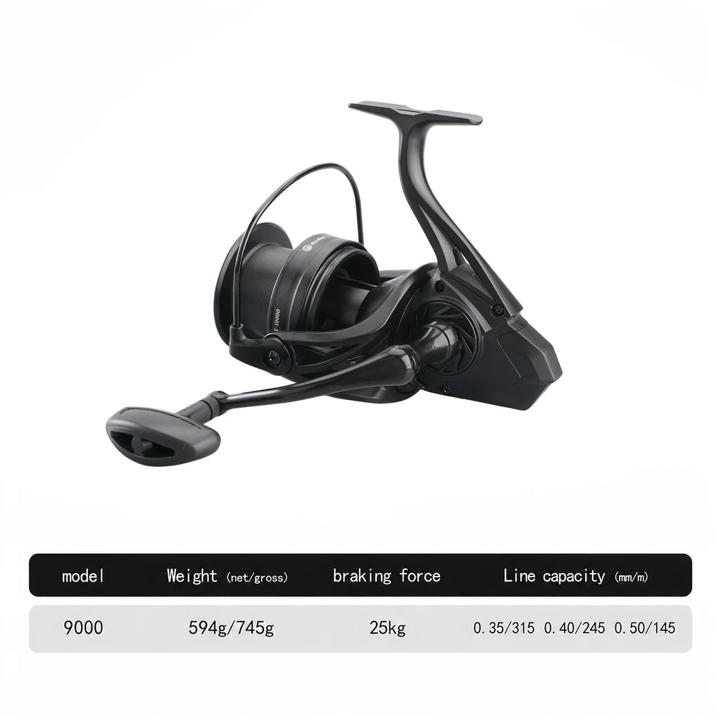 Moulinet Rotatif Noir Long Cast — Modèle 9000 Noir, photo 8